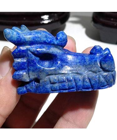 Natural Crystal Rough 1 Piece Natural Lapis Lazuli Hand Carved Dragon Skull Crystal Stones