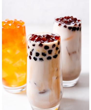 J WAY Instant Boba Bubble Milk Tea Kit with Cr me Brulee Tapioca Boba - 6 Servings, Ready in 1 Minute | Includes Paper Straws | Pack of 1 - Buy Online on GoSupps.com