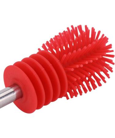Bottle Brush Food Grade Silicone Narrow Mouth Bottle Brush Kitchen Cleaner House Washing Tools with Non-Slip Handle - Buy Online on GoSupps.com