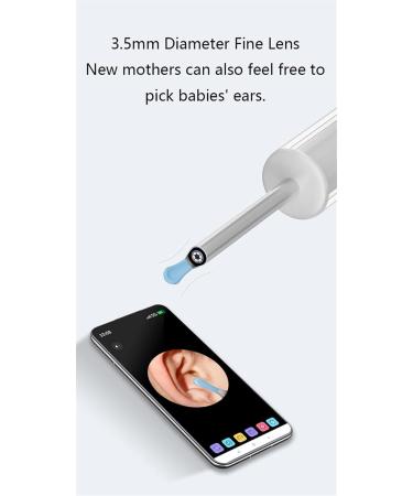 2023 Ear Cleaner with Camera - 1920P HD Ear Wax Removal Tool | Soft Silicone Ear Spoon 6 LED Lights Compatible with iPhone & Android - Black/White - Buy Online on GoSupps.com