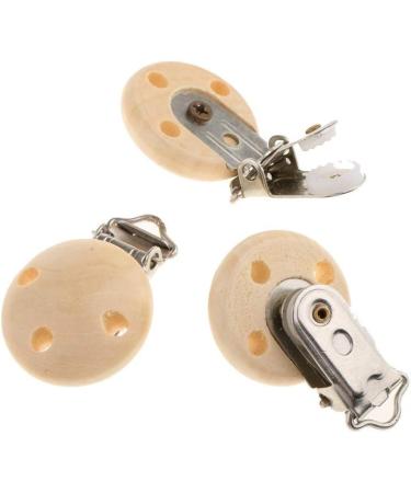 Tubayia 15 Pieces Wooden Pacifier Clip Set | Natural Pacifier Holders for Babies & Children - International Shipping - Buy Online on GoSupps.com