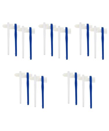 Gleavi 20 STK Double -headed wrong toothbrush simple prosthesis brush prosthesis cleaning brush toothbrush for false teeth brisk toothbrush tool double brush adult