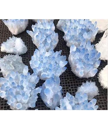 Natural Crystal Rough 1pc 400g-500g Natural raw Blue Ghost Crystal Cluster Rough Phantom Quartz Specimen Stone geode - Buy Online on GoSupps.com