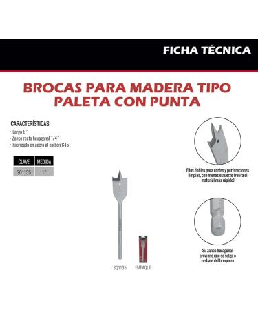 PALETTE WOOD DRILL 1PUNTAS - Buy Online on GoSupps.com