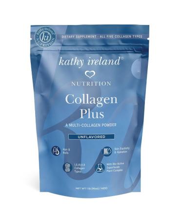 Kathy Ireland Multi Collagen Protein Powder Peptides Types I II III V X Unflavored 20g Protein per Serving Bovine Chicken 16 oz 16 Ounce