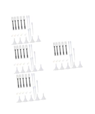 minkissy 20pi ces Tube Mascara Vide Avec Brosse Entonnoirs Et Pipettes De Ensemble Pratique Pour Mascara Et Huile De Transparent mediumx4pcs comme indiqu x4pcs