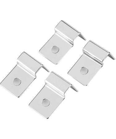Pssopp Stainless Steel Aquarium Glass Cover Clips - Set of 4 Universal Rimless Tank Lid Support Brackets - 5mm - Buy Online on GoSupps.com