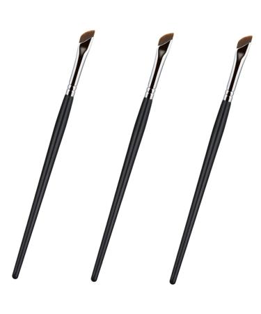 Healeved 3pcs Eyebrow Brush Concealer Brush under Eye Eyeliner Applicator Thin Precision Eyeliner Brush Wood