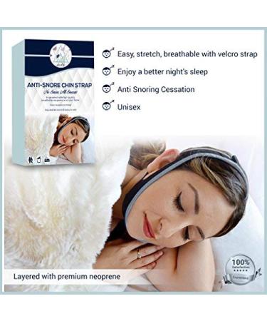 Anti Snore Chin Strap Device Snore Stopper Relief Sleep Mask for Men and Women by SIESTA