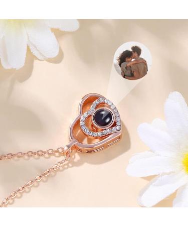 Personalized Photo Projection Heart Pet Pad Print Unique Gifts for Women & Girls | Custom Halen Chain Reminder - Buy Online on GoSupps.com