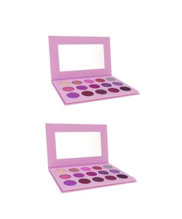 DOITOOL 2pcs 15 Eyeshadow Makeup Palette Powder Miss Four Seasons Eye Shadow Box 1 count (Pack of 1) Purplex2pcs