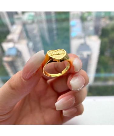 Gemking 925 Sterling Silver Diamond Adjustable Knuckle Initial Rings A-Z | Stackable CZ Wedding Rings - DY120333-S-WH & DY120341-S-G-WH - Buy Online on GoSupps.com