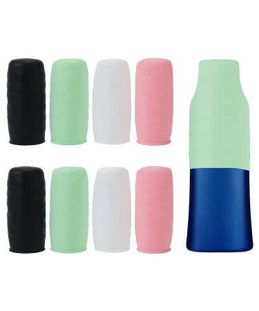 8 pieces of silicone bottle covers spout -safe bottle covers for the trip reusably usable travel Elastic shell for shampoo shower gel bottles (4 colors)