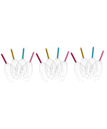 FOMIYES 12 STK Head massage devices Hair massage device Krake scratch board for the deep relaxation metal hand massage devices finger portable head scratch head scraps.