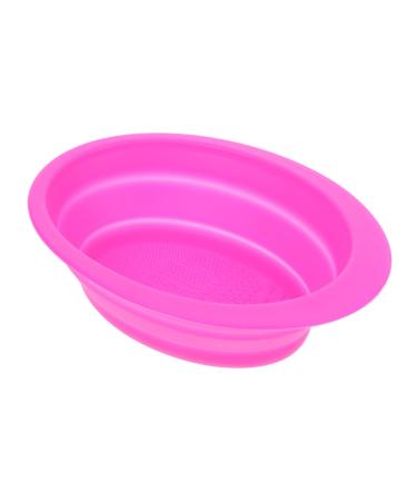 MAGICLULU Cleaning Pad Makeup Egg Brush Cleansing Pad Makeup Tools Silicon Brush Cleaner Silicone Cleaning Brush Makeup Scrubber Bowl Washers Cleaning Box Makeup Brush Silica Gel 14.5x11cm Rosy