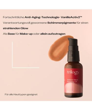  Trilogy Rosehip Oil Instant Glow Oil (30 ml) - Buy Online on GoSupps.com