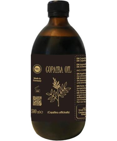  ERASVITAL Copaiba Resin Balm 500ml - Natural Undiluted Copaifera Officinalis Resin - A Useful Ingredient in Skin Care - Buy Online on GoSupps.com