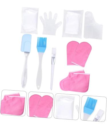Mikinona 1 Set Hand and Foot Care Set Pedicure Foot Spa Paraffin Wax for Hands Spa Accessories Warm Socks Hand Moisturizer Foot Care Supplies Thermal Socks Work Pp Product Soothing 17.5x6cm Pink - Buy Online on GoSupps.com