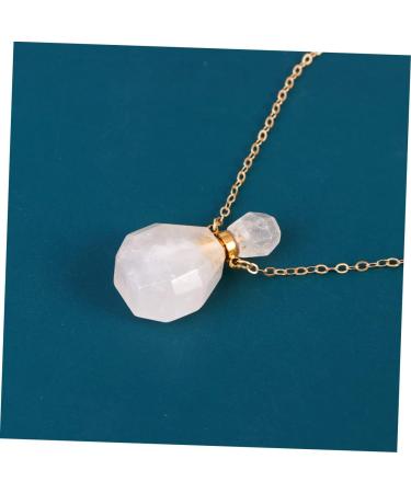 Zerodeko 2pcs Amethyst Aromatherapy Necklace - Natural Perfume Bottle Pendant for Essential Oils - White Diffuser Jewelry - Buy Online on GoSupps.com