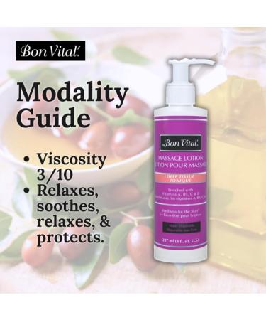 Bon Vital Deep Tissue Massage Lotion - Non-Greasy 8 Oz for Muscle Relaxation & Skin Repair | International Shipping - Buy Online on GoSupps.com