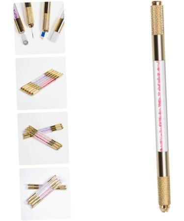 OHPHCALL Embroidery Pencil Eyebrow Pencil Double Sided Manual Pen Microblading Eyebrow Pen Pink Aluminum - Buy Online on GoSupps.com