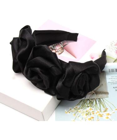 Matador Velvet Braided Padded Headband - Vintage Rose Motif Hair Accessory for Women & Girls (Black) | International Shipping Available - Buy Online on GoSupps.com