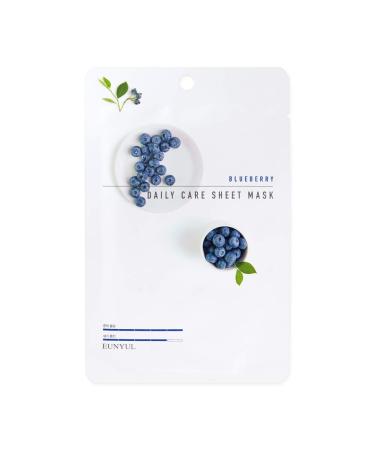 Buy Eunyul Daily Care Face Mask Pack - 10 Vegan Blueberry Masks | Korean Skin Care Hypoallergenic & Natural Ingredients - Buy Online on GoSupps.com