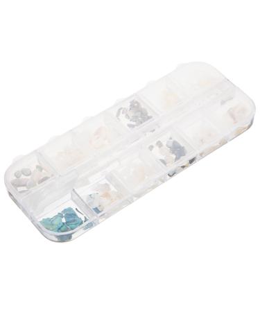 minkissy 1 Box Nail Gems Decked Accessories Gemstones for Nails Gems for Nails Nail Art Gems Nail Accessories Kit De Manicura Nail Charm Resin Shell Pieces Assorted 3d