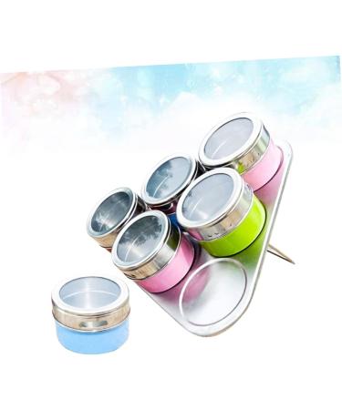 Zerodeko 6pcs Dispenser Container Seasoning Pots Steel Bottle Spice Cans Spice Jar Spice Box Visible 6.3*6.3CM As Shown - Buy Online on GoSupps.com
