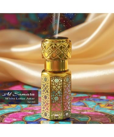 Al SamaraWhiteLotusAttar 12ml | Alcohol-Free Concentrated Perfume Oil | Unisex Soft Floral Attar for Men & Women | Long-Lasting Daily Use Fragrance - Buy Online on GoSupps.com