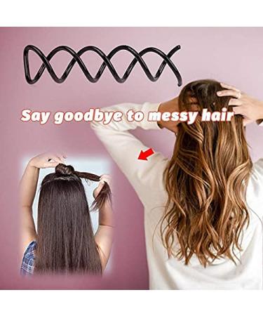 LEBQ Black Spiral Hair Clip - 20 Pcs - Perfect for DIY Hairstyles Bun Pins & Hair Accessories | International Shipping Available - Buy Online on GoSupps.com