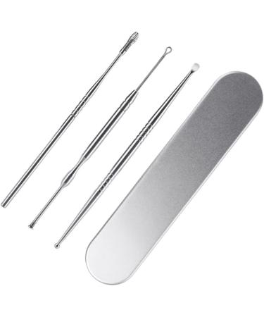 3pcs Stainless Steel Ear Cuffs Ear Cleaner Set with Ear Wax Remover - Silver - Buy Online on GoSupps.com