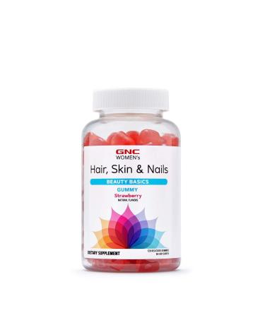 GNC Women's Hair Skin & Nails Gummies - Strawberry - 120 Gummies