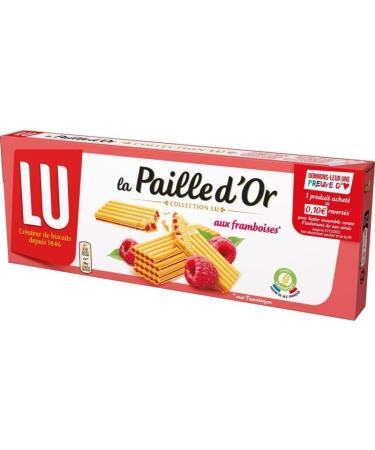  G n rique LU PAILLE DOR - Delicious raspberry wafers - 170g of sweet bliss for all those with a sweet tooth - Pack of 4 - Buy Online on GoSupps.com