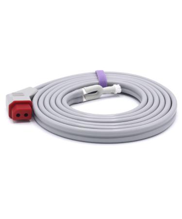 8.2FT NIBP Adapter Hose Compatible with Nihon Kohden Dual Blood Pressure Tube with Dual Pin Angled Connector and BP18 Connector for BP Monitor and Cuff (Adult/Pediatric) Dual pin connector+BP18(Adult/ Pediatric)