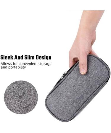 Semikk Insulin Cooler Travel Case - Diabetic Insulated Organizer for Insulin Pen & Medication with 2 Ice Packs - Portable Cooling Bag for Diabetic Supplies (Grey) - Buy Online on GoSupps.com