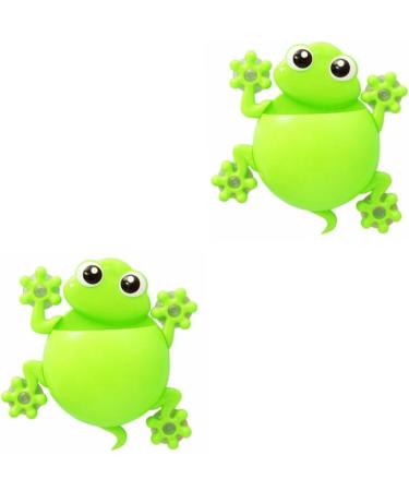 Alipis 2-Pack Wall-Mounted Toothbrush Holder & Toothpaste Organizer - Kids Shower Rack in Light Green - Buy Online on GoSupps.com