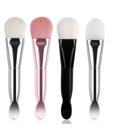 Gsrimgratoe Double-Ended Makeup Brushes Soft Bristle Silicone Brush Face Mask Brush Diy Mud Stirring Skin Cosmetic Mixing Tools