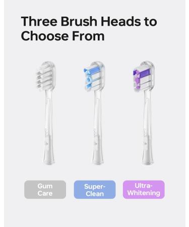 Buy Laifen Toothbrush Heads - 6 Count Replacement for Laifen Wave Electric Toothbrush | Super-Clean & Transparent | International Shipping Available - Buy Online on GoSupps.com