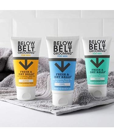 Below The Belt Grooming Fresh & Dry Ball Cool Ball Intimate Deodorant For Men Protects against Sweat Odour and Chafing Cool Mint Fragrance 2 x 75ml Cool Mint 75 ml (Pack of 2) - Buy Online on GoSupps.com