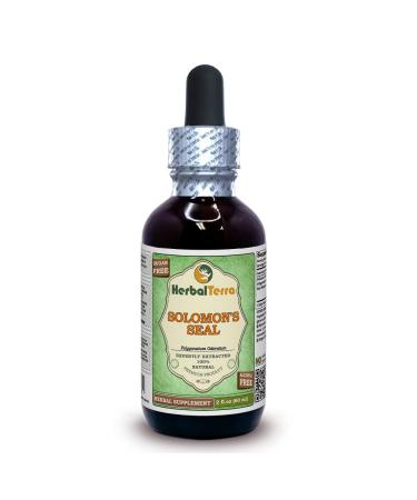 Solomon's Seal (Polygonatum odoratum) Glycerite Dried Rhizome Alcohol-Free Liquid Extract 2 oz Alcohol-FREE 2 Fl Oz (Pack of 1)