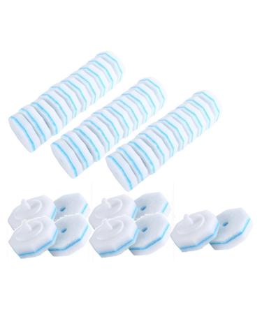 Loufy 40 Counts Upgraded Toilet Brush Wand Disposable Toilet Cleaning Wand Refills Bowl Scrubbers Heads Easy Install