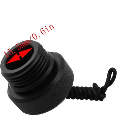 LQ Industrial Black Scuba Dive DIN Tank Valve Cover with Rope - Male Threaded Regulator Plug for Dust Protection - Buy Online on GoSupps.com