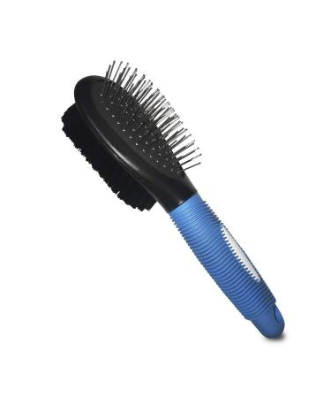 BV Dog Brush and Cat Brush, Pet Grooming Comb, 2 Sided Bristle and Pin for Long and Short Hair Dog, Removing Shedding Hair Medium - Bristle and Pin