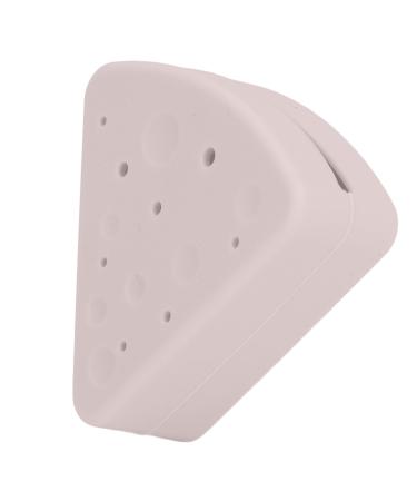 Powder Puff Holder Convenient Triangular Powder Puff Storage Box with Smooth Opening and Dustproof for Home Travel (Chocolate Color)