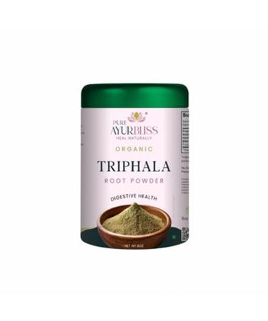 100% Organic Triphala Powder, Ayurvedic Blend with Amla and Haritaki Powder, and Bibhitaki for Gut Health, Digestive Health, Body Detox and Internal Cleansing - 8oz Tin Box 8 Ounce (Pack of 1)