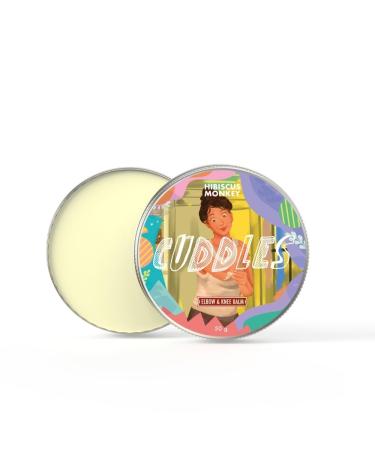Hibiscus Monkey Cuddles Elbow & Knee Balm Reduces Discoloration Deeply Moisturizes Dry and Rough Skin Shea butter Coconut Milk Oil Vitamin E Natural Chemical Free 50g