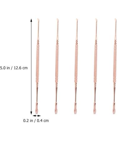 5pc Spring Earpicks Wax Curette Set - Stainless Steel Ear Cleaner for Adults | Comfortable and Sturdy Earwax Remover with Simple End Design - Buy Online on GoSupps.com