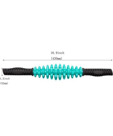 OVERNEWS Massage Roller Stick - Cellulite Massager for Back, Legs, Neck - Light Blue - Buy Online on GoSupps.com