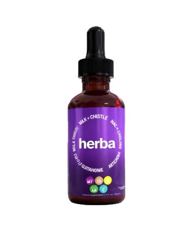 Juvein Herba's Milk Thistle Drops with Dandelion Extract Artichoke Chanca Piedra Choline L-Glutathione Burdock Schisandra